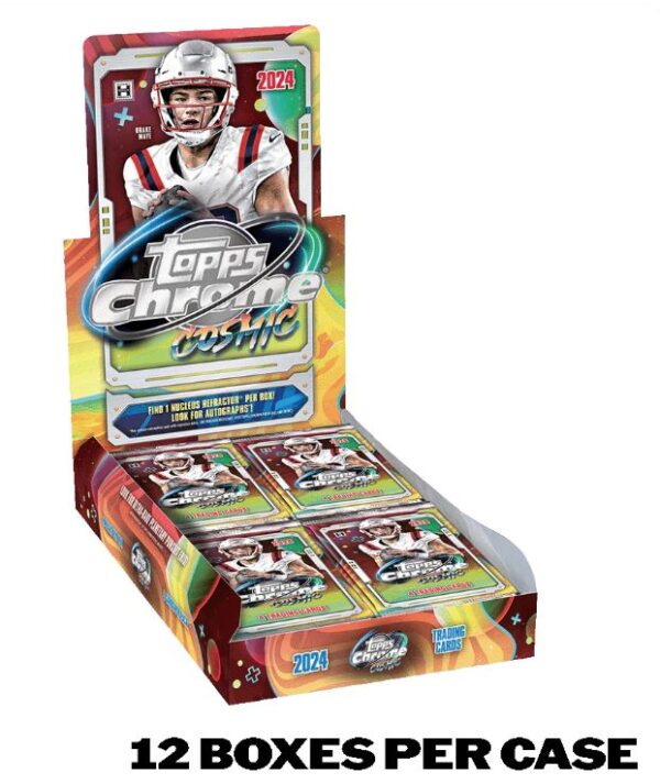 2024 TOPPS COSMIC CHROME FOOTBALL HOBBY 12-BOX CASE Brand New Sealed (4 AUTOS) - Image 2