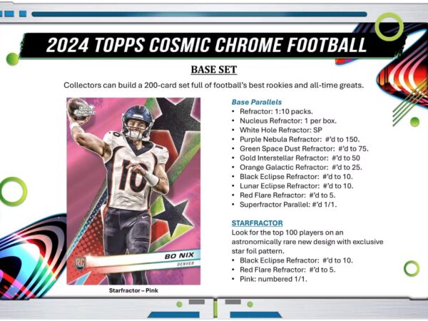 2024 TOPPS COSMIC CHROME FOOTBALL HOBBY 12-BOX CASE Brand New Sealed (4 AUTOS) - Image 4