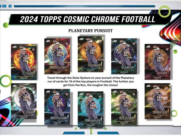 2024 TOPPS COSMIC CHROME FOOTBALL HOBBY 12-BOX CASE Brand New Sealed (4 AUTOS) - Image 7
