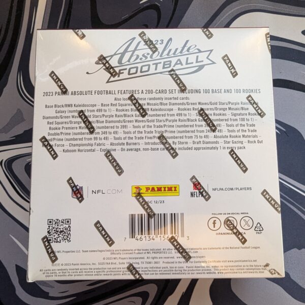 2023 Panini Absolute Football Mega Box (Black Parallels!) - Image 3
